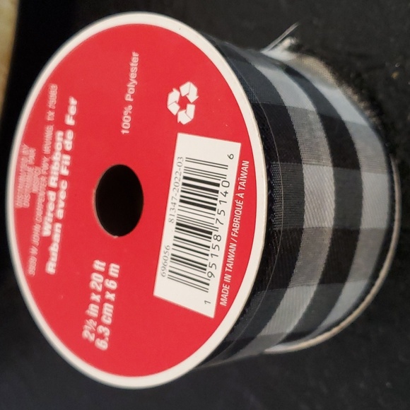 NEW Bundle Black & White Buffalo Check Bows and Ribbon - Picture 3 of 3